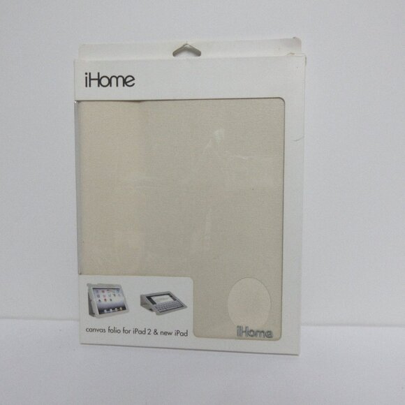 i Home Slim Fit Canvas Folio Case for iPad 2&new Ipad Beige with smart function - Picture 1 of 3